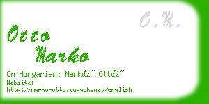 otto marko business card